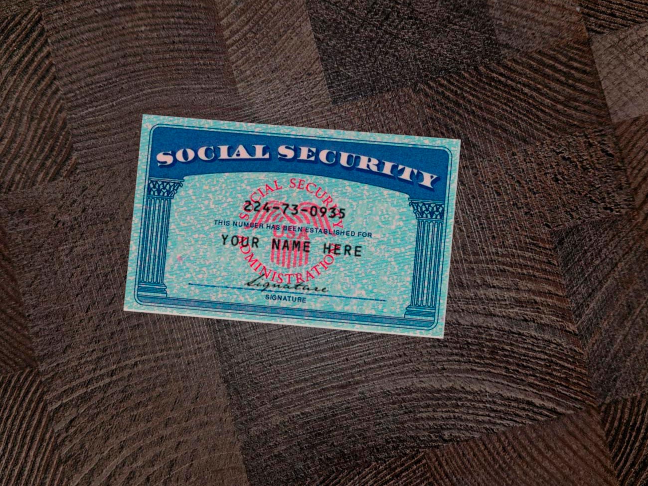 novelty social security card template download